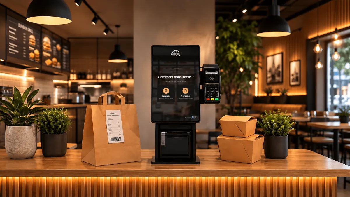 Borne de commande Xpos One connectée à la caisse unTill